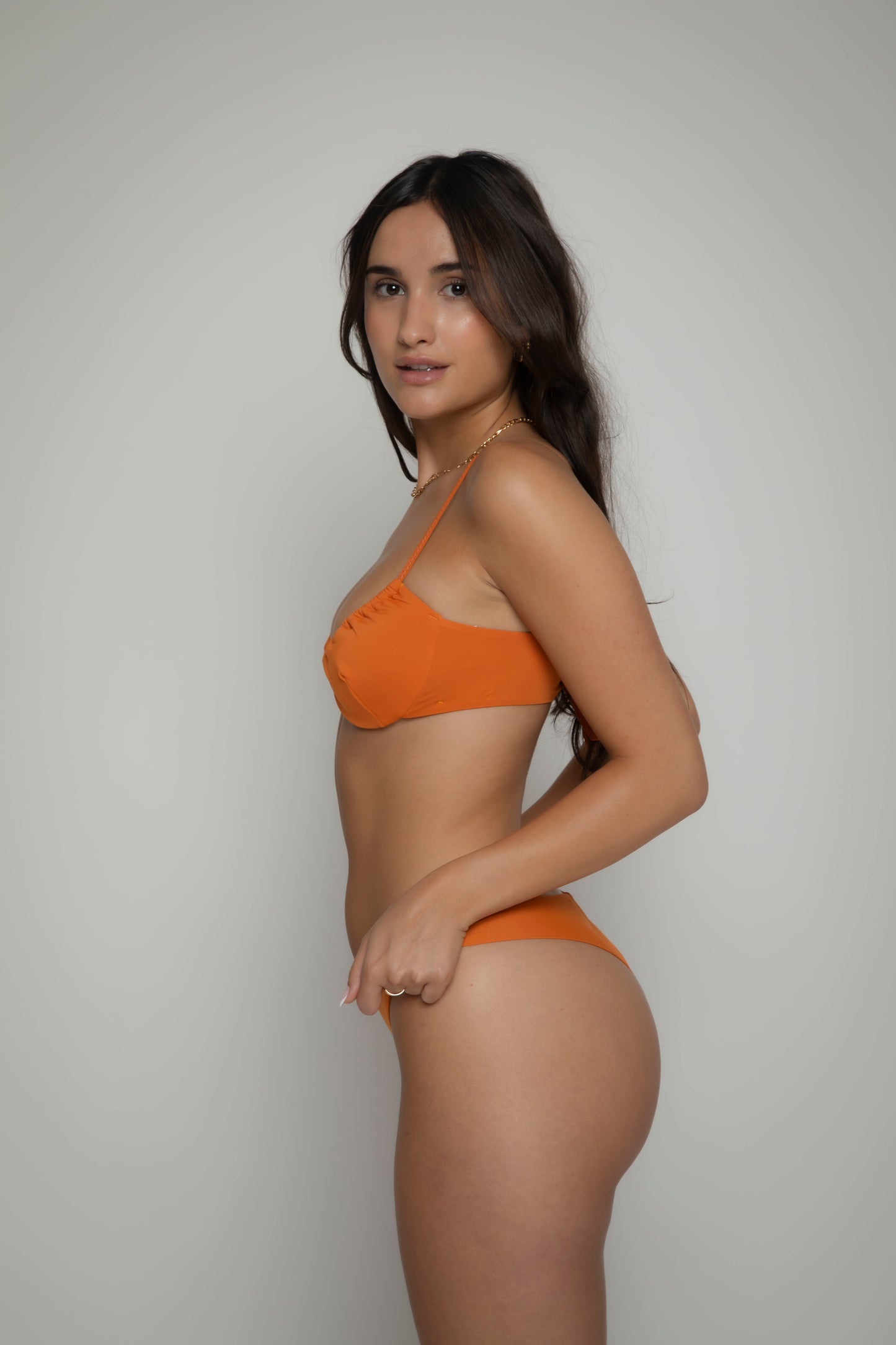 Orange bikini top