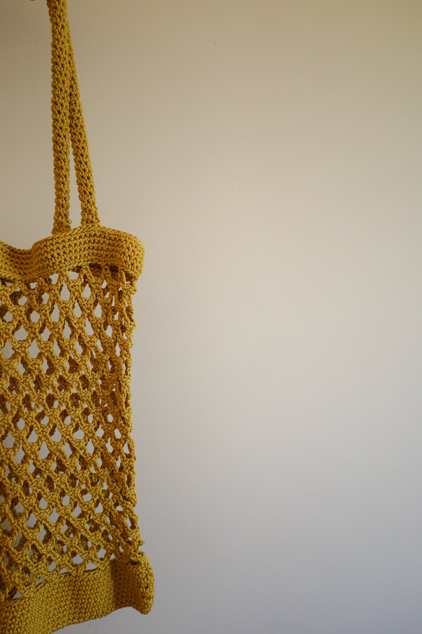 Yellow crochet bag