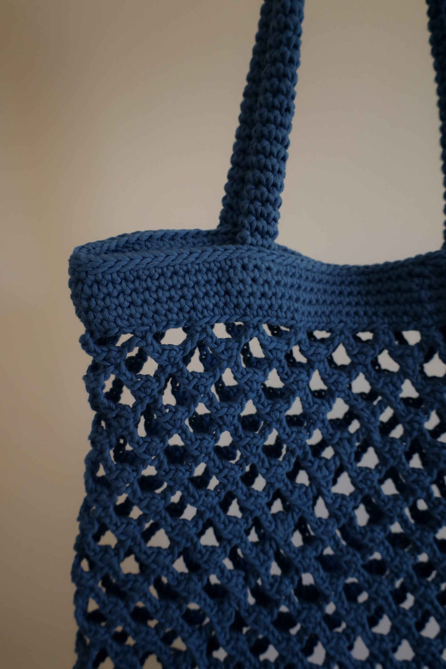 Navy blue crochet bag