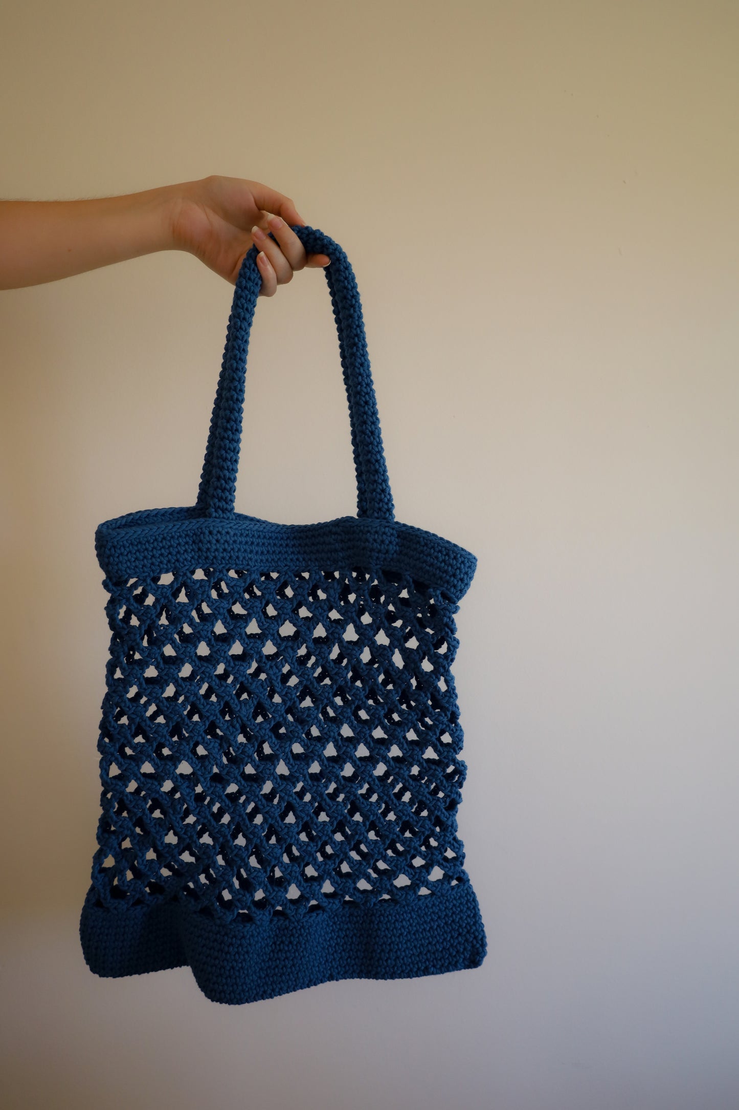 Navy blue crochet bag