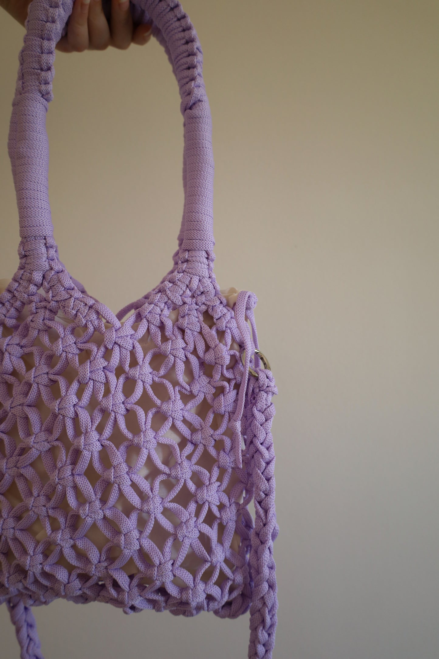 Light purple crochet bag