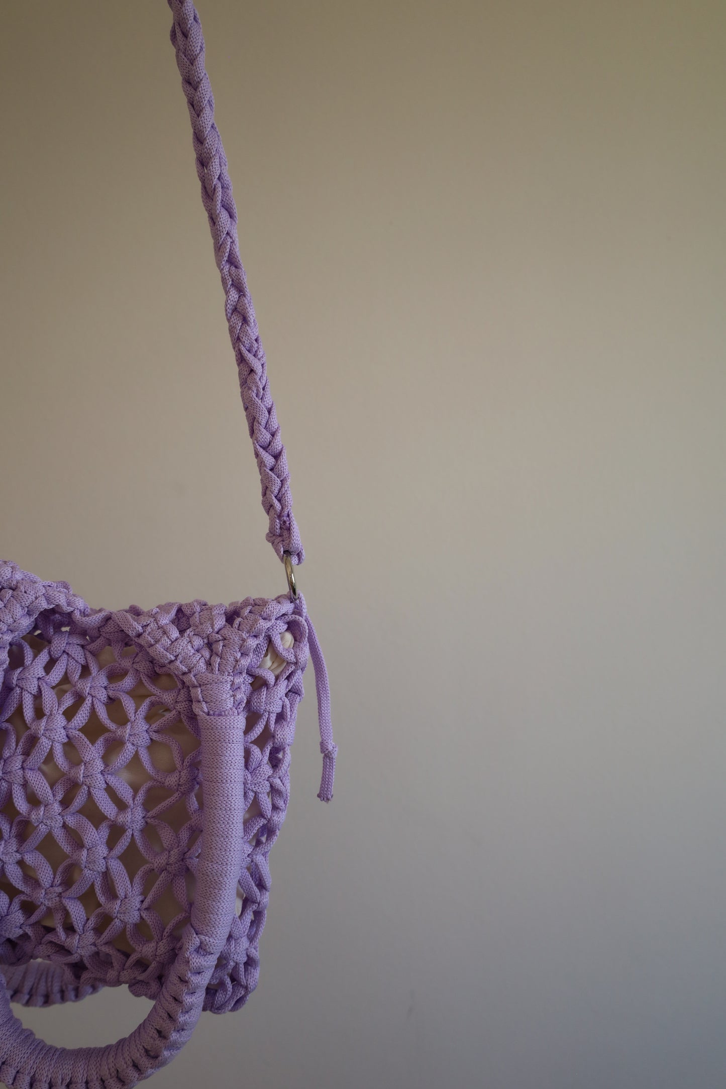 Light purple crochet bag